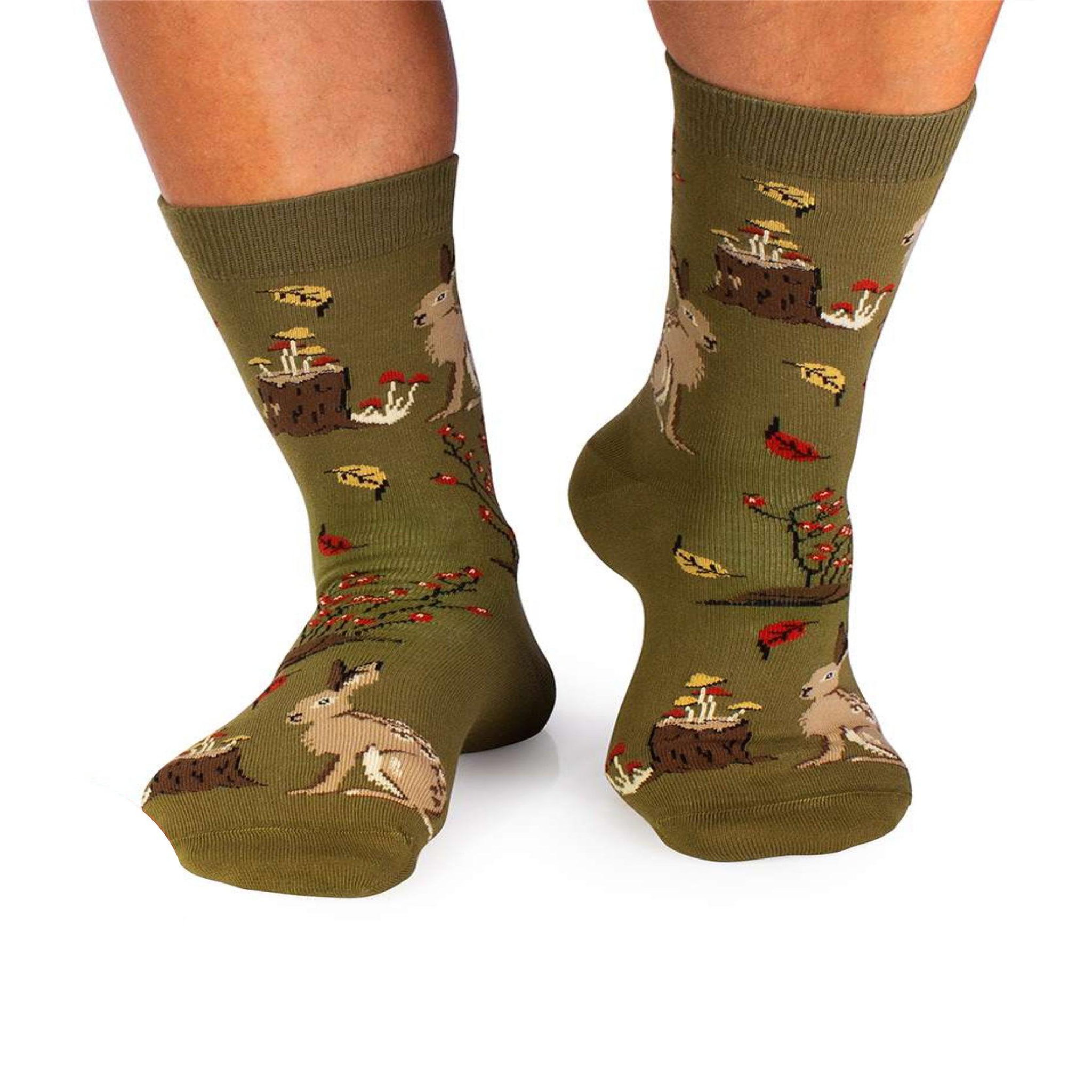 Voir la diapositive 3 : PIRIN HILL Chaussettes coton bio automne lièvres