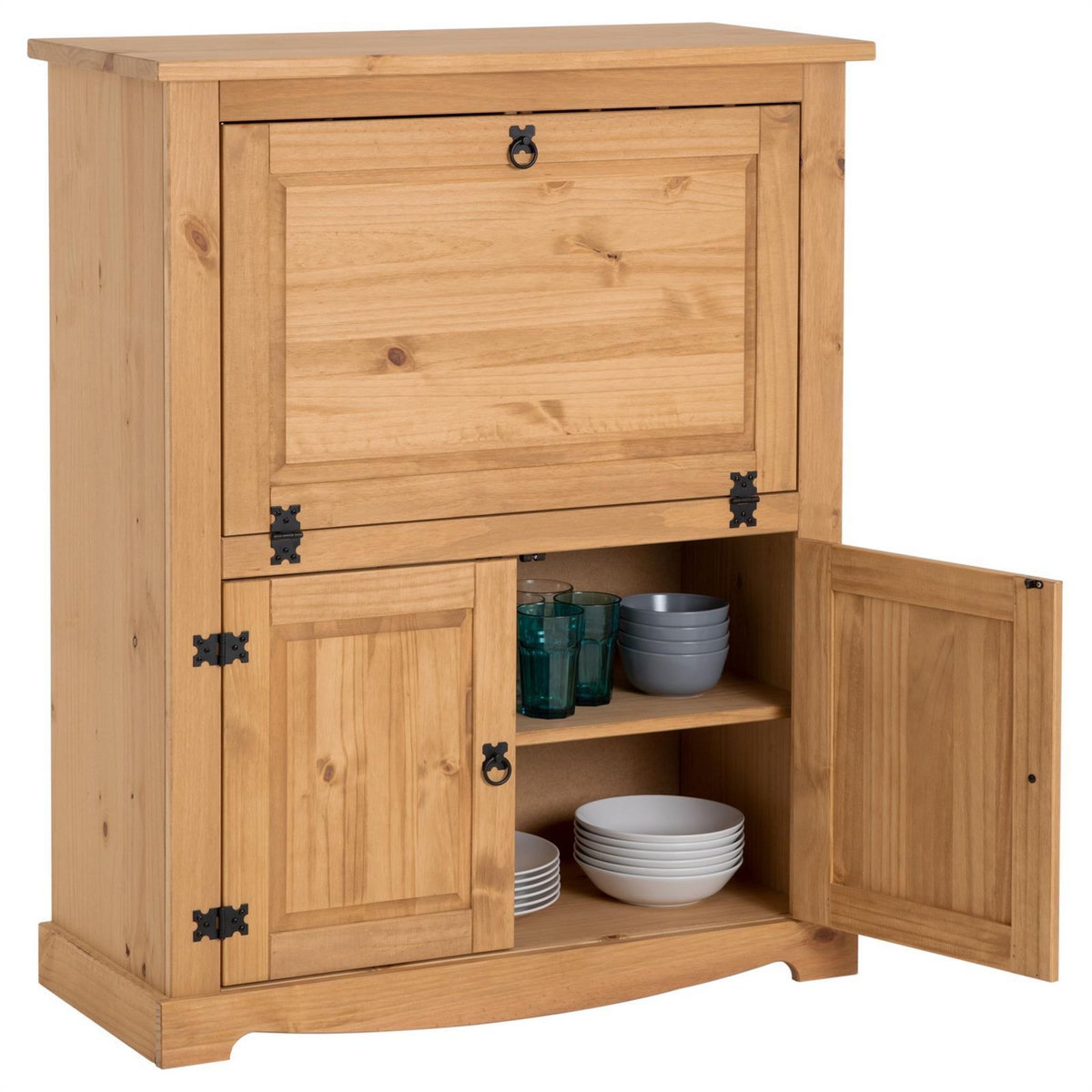 IDIMEX Meuble bar à vin en pin TEQUILA style mexicain