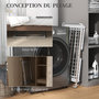 Voir la diapositive 5 : HOMCOM Etendoir séchoir linge pliable 2 ailes latérales extensibles alliage aluminium