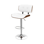 MAISON PAVANE Chaise de bar réglable en PU blanc 65/86 cm-Melchior