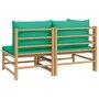Voir la diapositive 5 : VIDAXL Salon de jardin 2 pcs avec coussins vert bambou