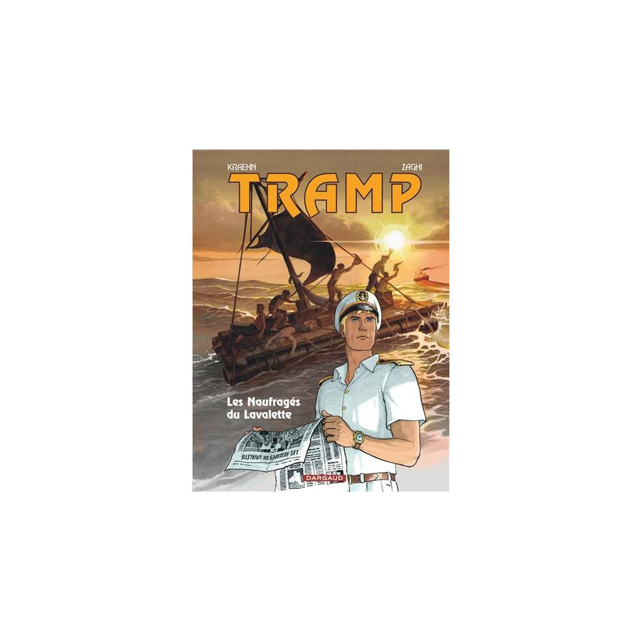 Tramp tome 15 les naufragés du lavalette, livre de bande dessinée relié, aventure maritime en méditerranée