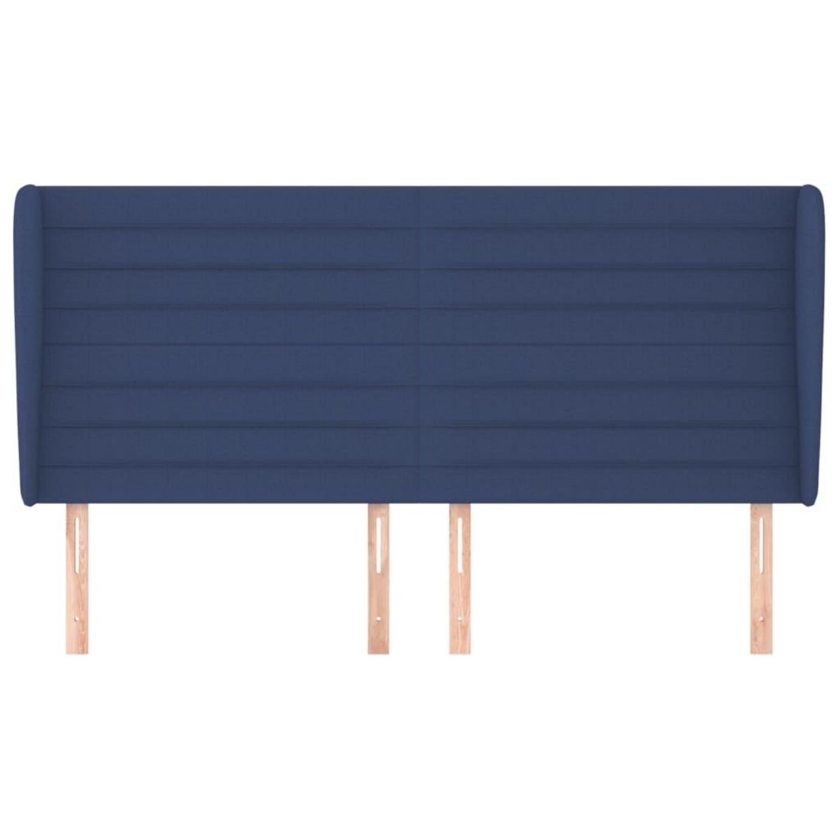 VIDAXL Tete de lit avec oreilles Bleu 203x23x118/128 cm Tissu