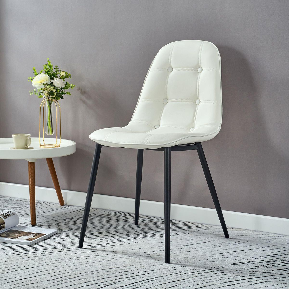 IDIMEX Lot de 4 chaises ALVARO, en synthétique