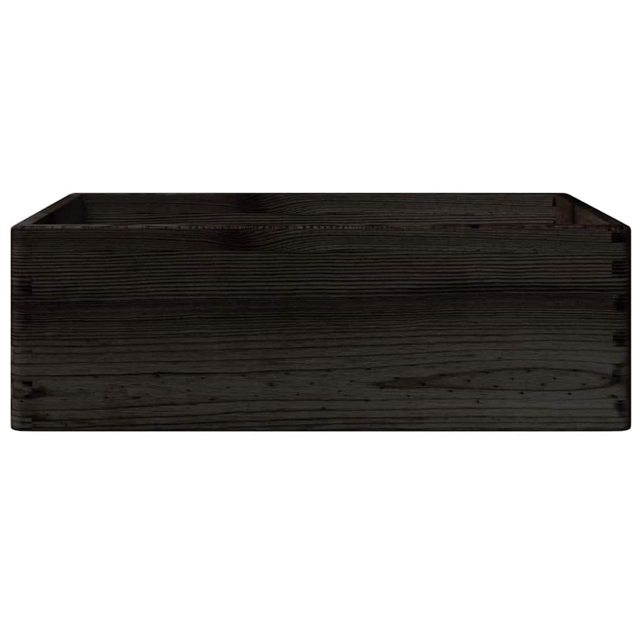 Voir la diapositive 4 : VIDAXL Boîte en bois avec poignees noir 40x30x13 cm bois de pin massif