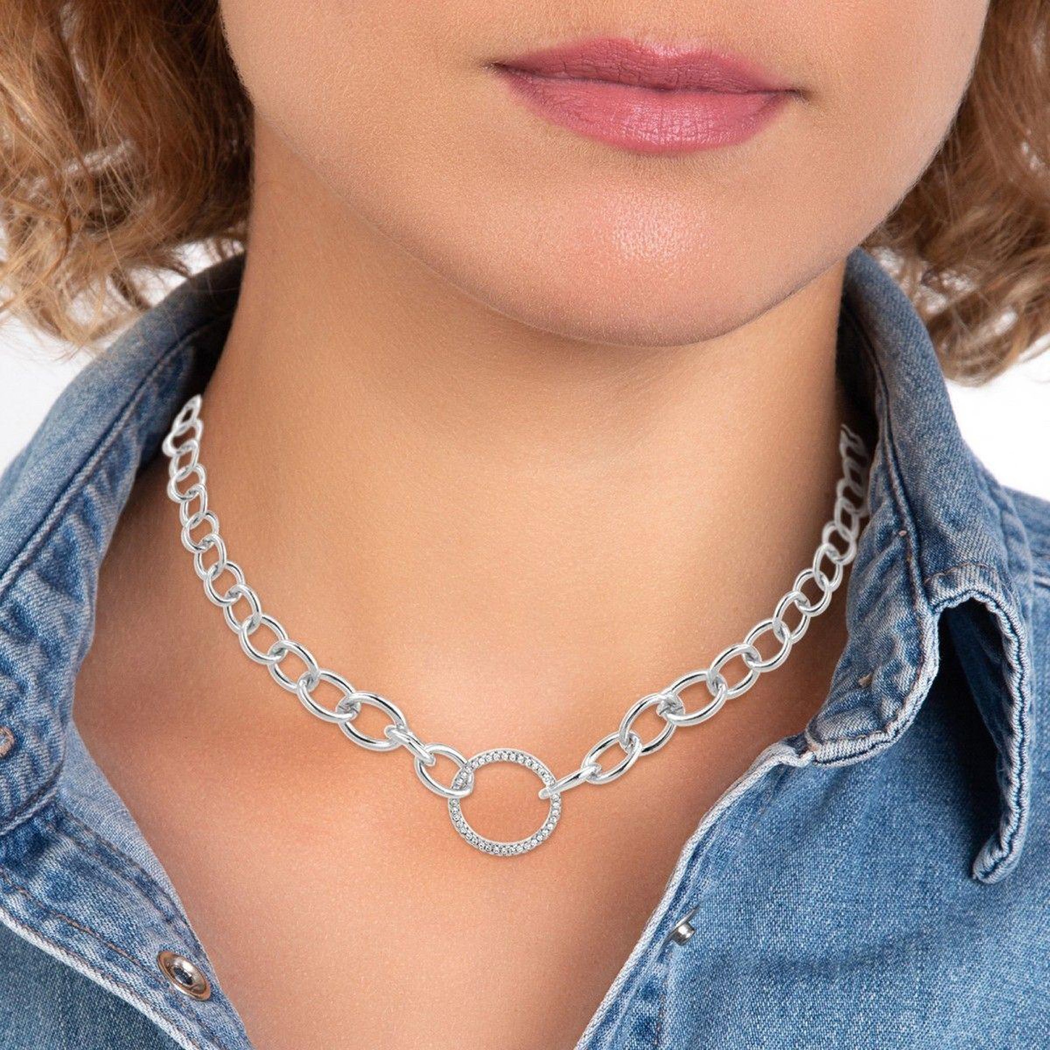 Voir la diapositive 2 : SC CRYSTAL Collier SC Crystal orné de Cristaux scintillants