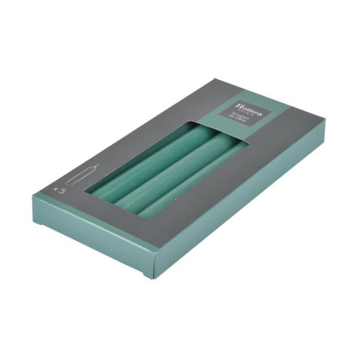 Paris Prix Lot de 5 Bougies Chandelier  Essentiel II  19cm Vert