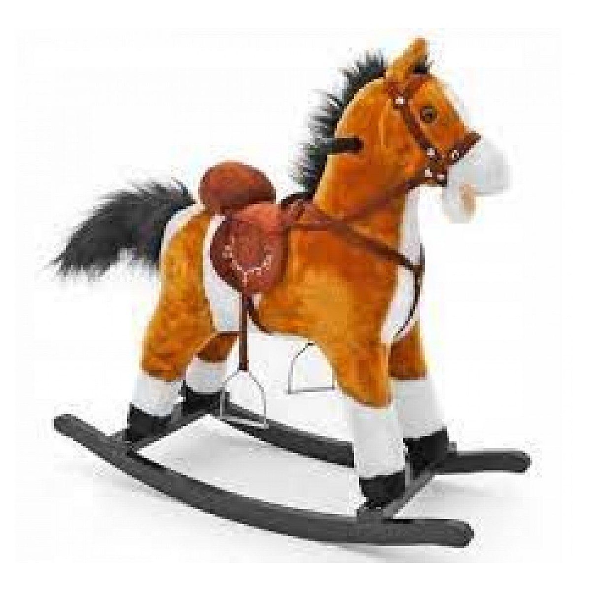 MILLY MALLY Cheval à bascule mustang marron clair
