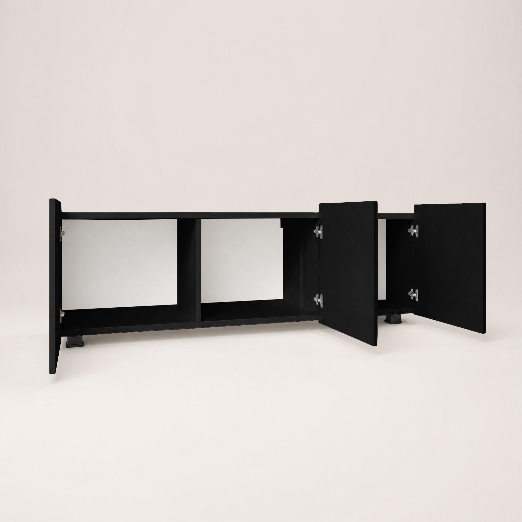 Voir la diapositive 6 : BEST MOBILIER Alix - meuble tv modulable 150 cm - 3 portes
