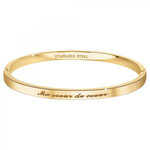 SC CRYSTAL Ma soeur de cœur - Bracelet SC Crystal en Acier Finement doré