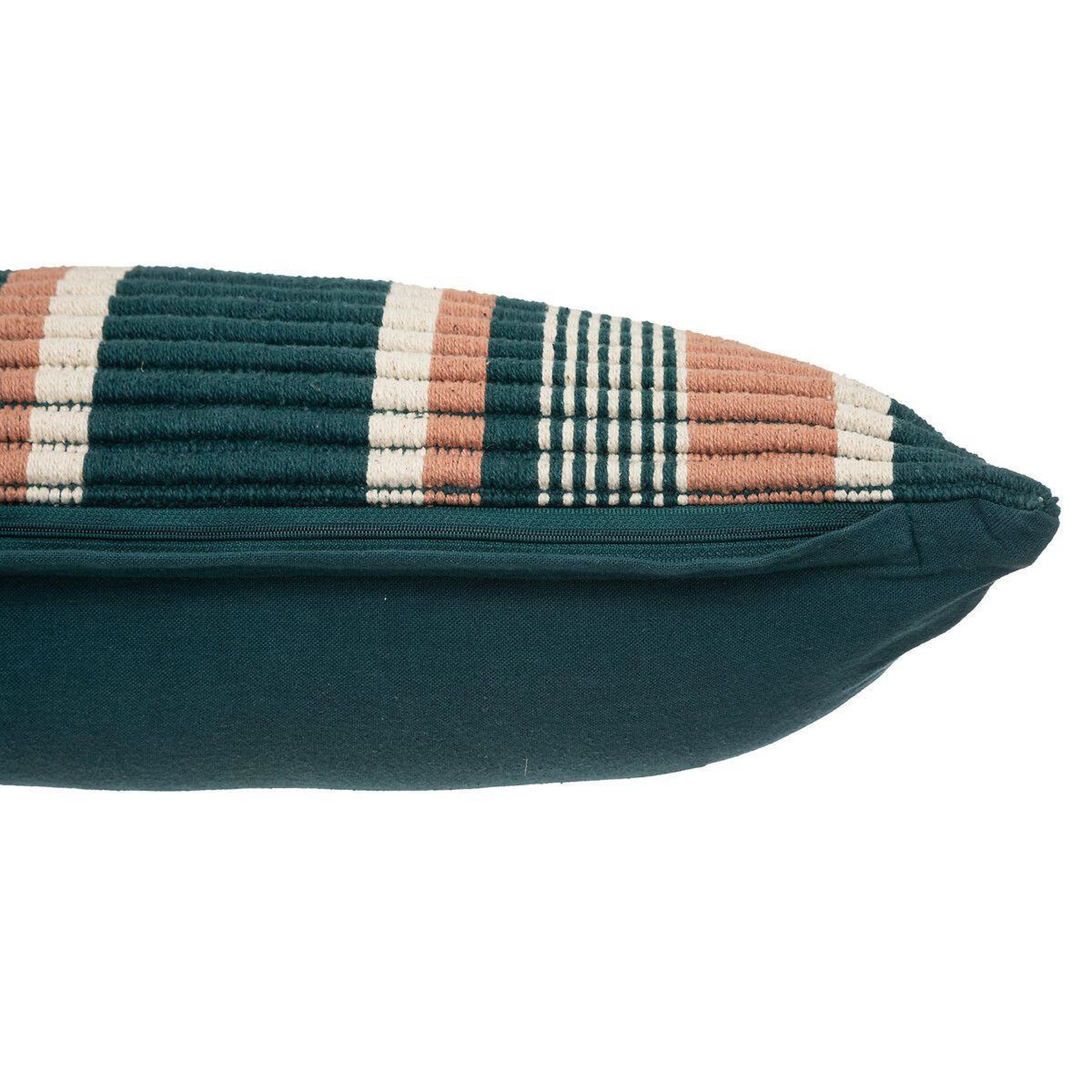 Voir la diapositive 2 : ATMOSPHERA Coussin côtelé  léa  30x50cm multicolore