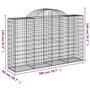 Voir la diapositive 6 : VIDAXL Paniers a gabions arques 50 pcs 200x50x120/140 cm Fer galvanise