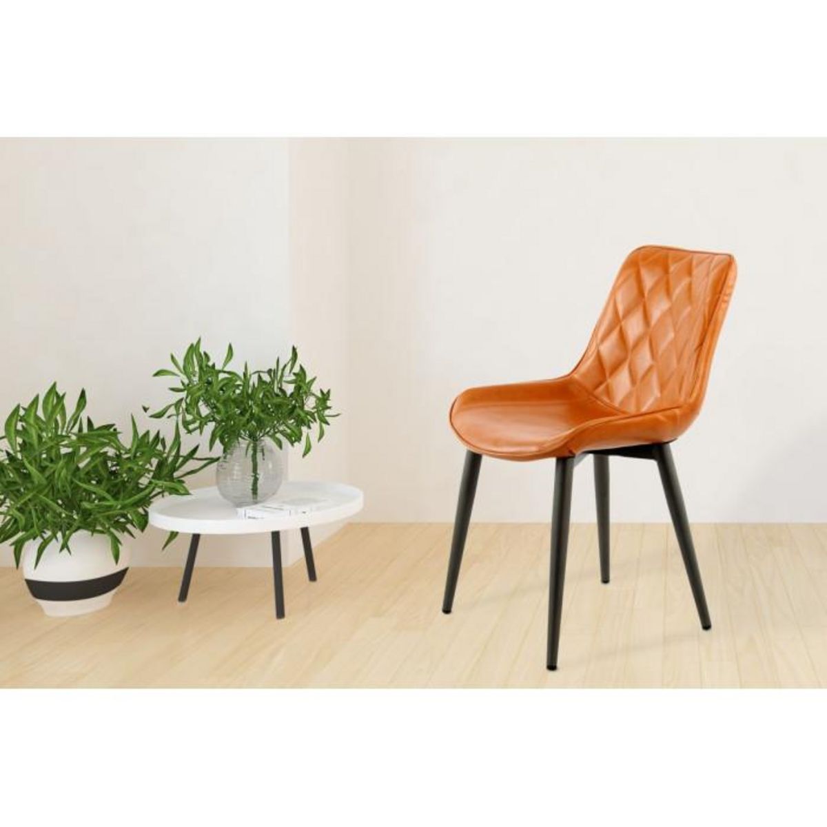 Paris Prix Lot de 2 Chaises Design  Cecil  81cm Orange