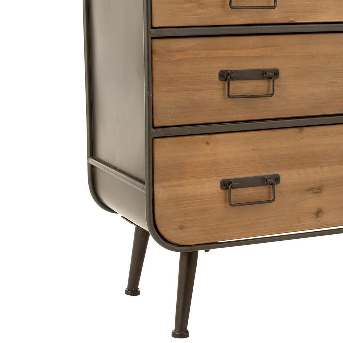 Paris Prix Buffet 3 Tiroirs en Bois  Hulta  180cm Naturel & Noir