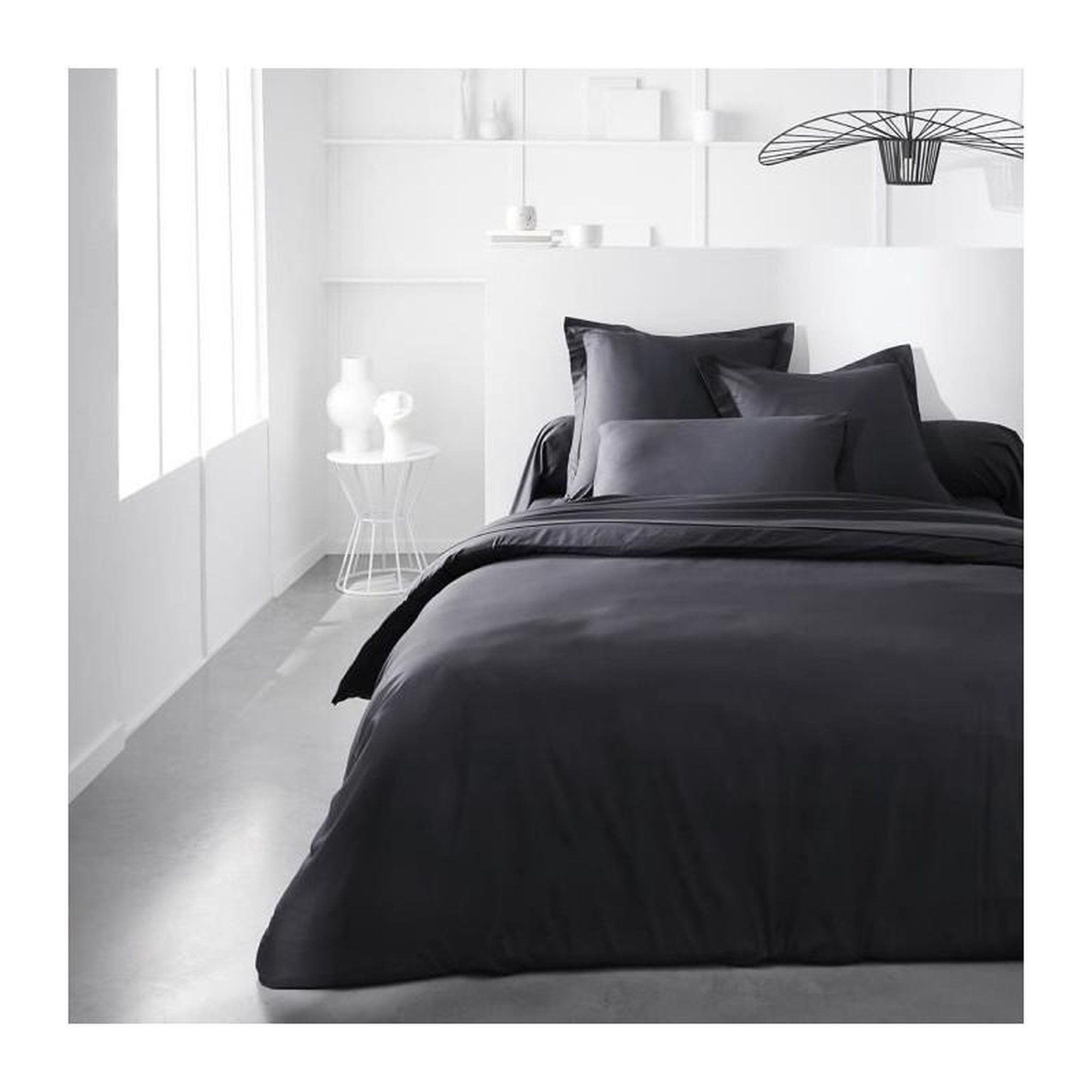 Voir la diapositive 2 : Today Taie d'oreiller TODAY Essential - 63 x 63+5 cm - 100% Coton uni - Fusain