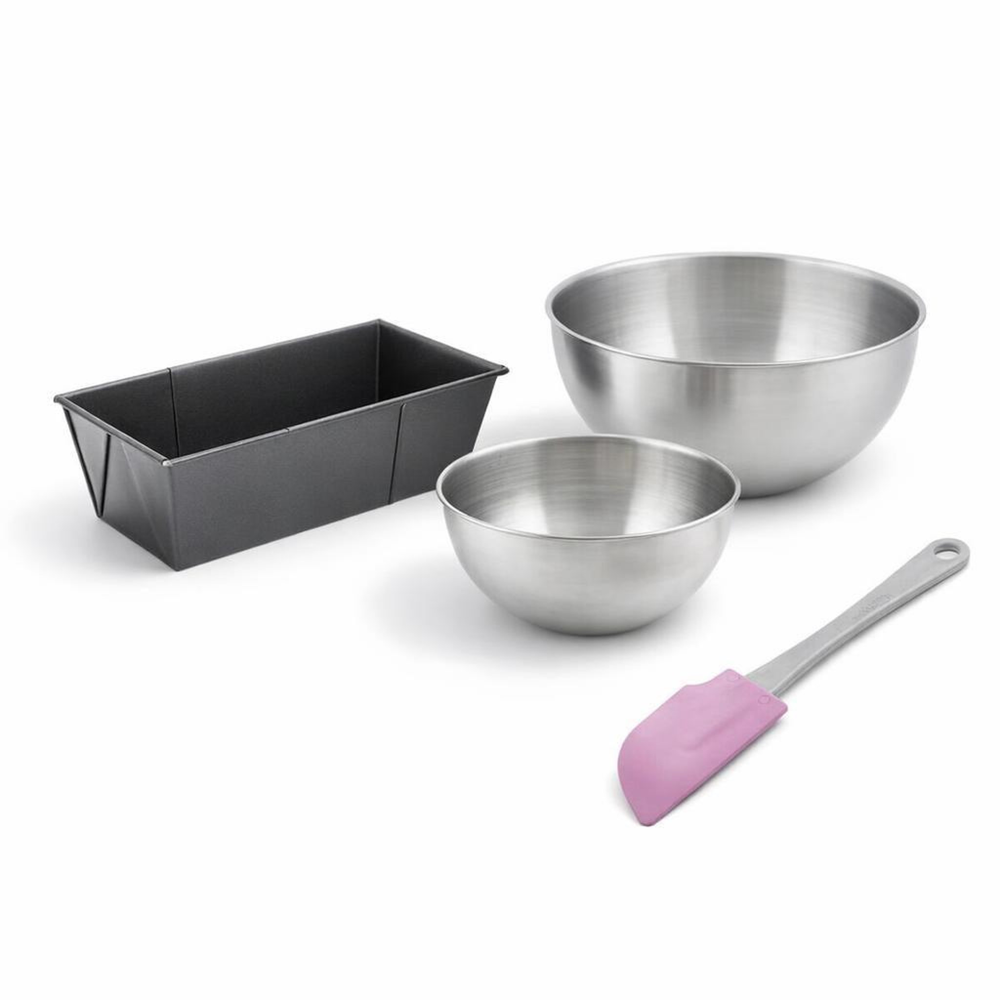 ZENKER Set de 4 ustensiles de pâtisserie moule à gâteaux bol et spatule black metallic black mettallic zenker  black mettallic