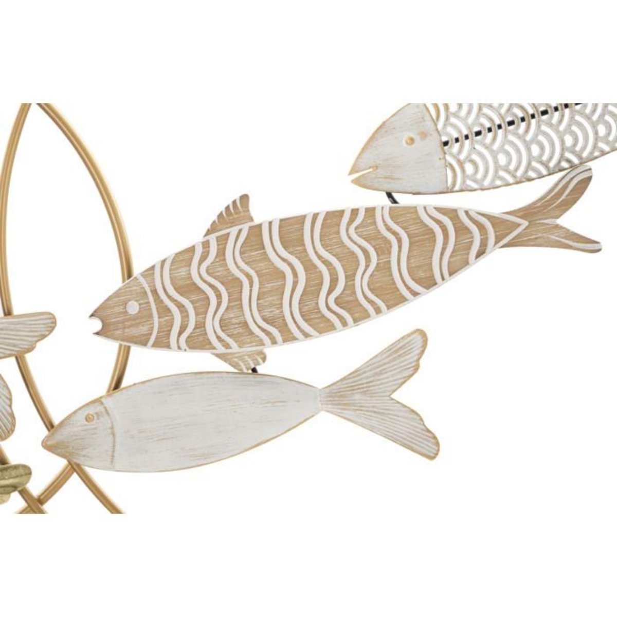 Paris Prix Décoration Murale en Métal  Fishy Move  142cm Multicolore