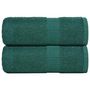 Voir la diapositive 1 : VIDAXL Serviettes de visage 2 pcs vert 30x30 cm 360 g m² 100% coton