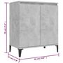 Voir la diapositive 6 : VIDAXL Buffet gris beton 60x35x70 cm bois d'ingenierie