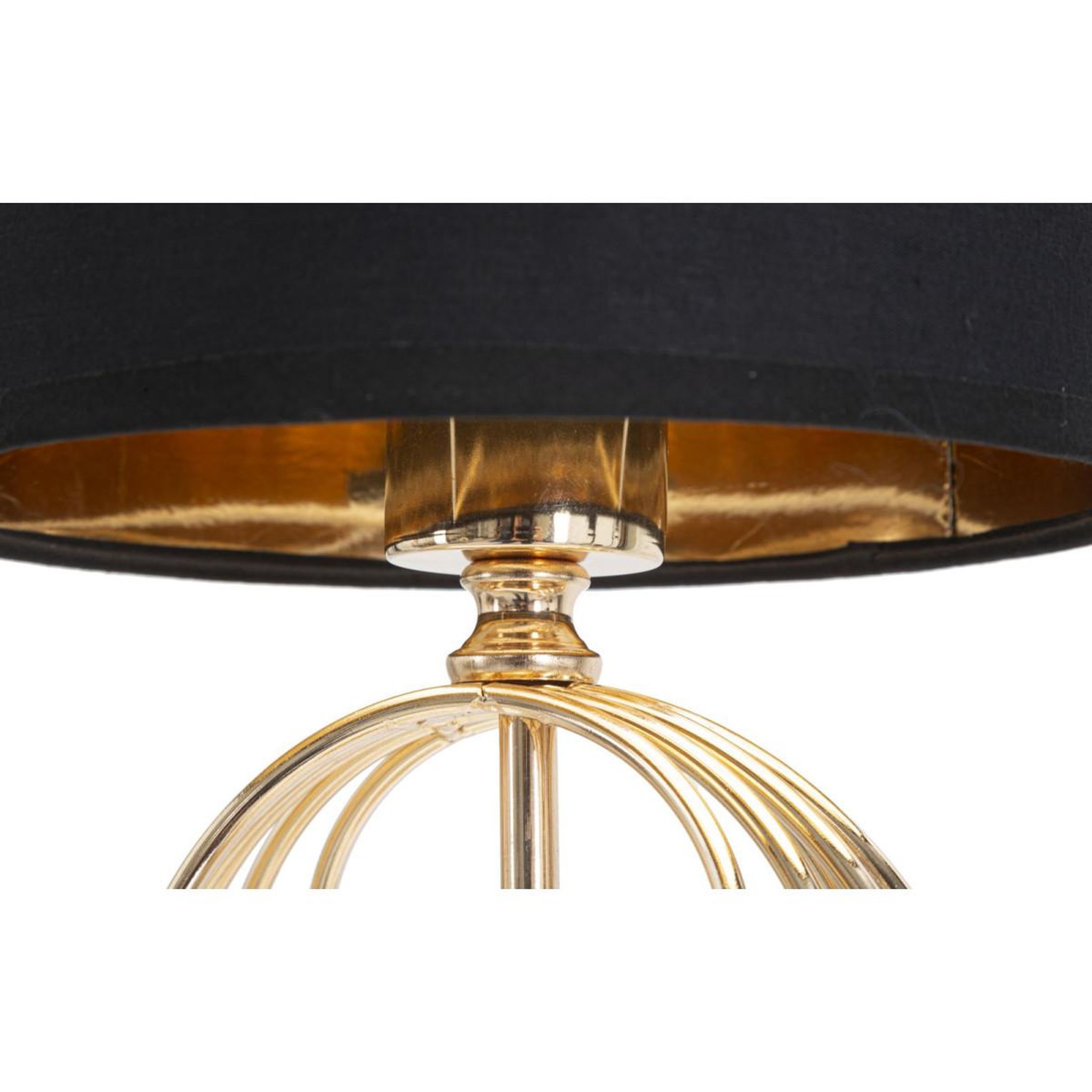 Voir la diapositive 5 : Paris Prix Lampe à poser design en métal  circly  58cm noir & or