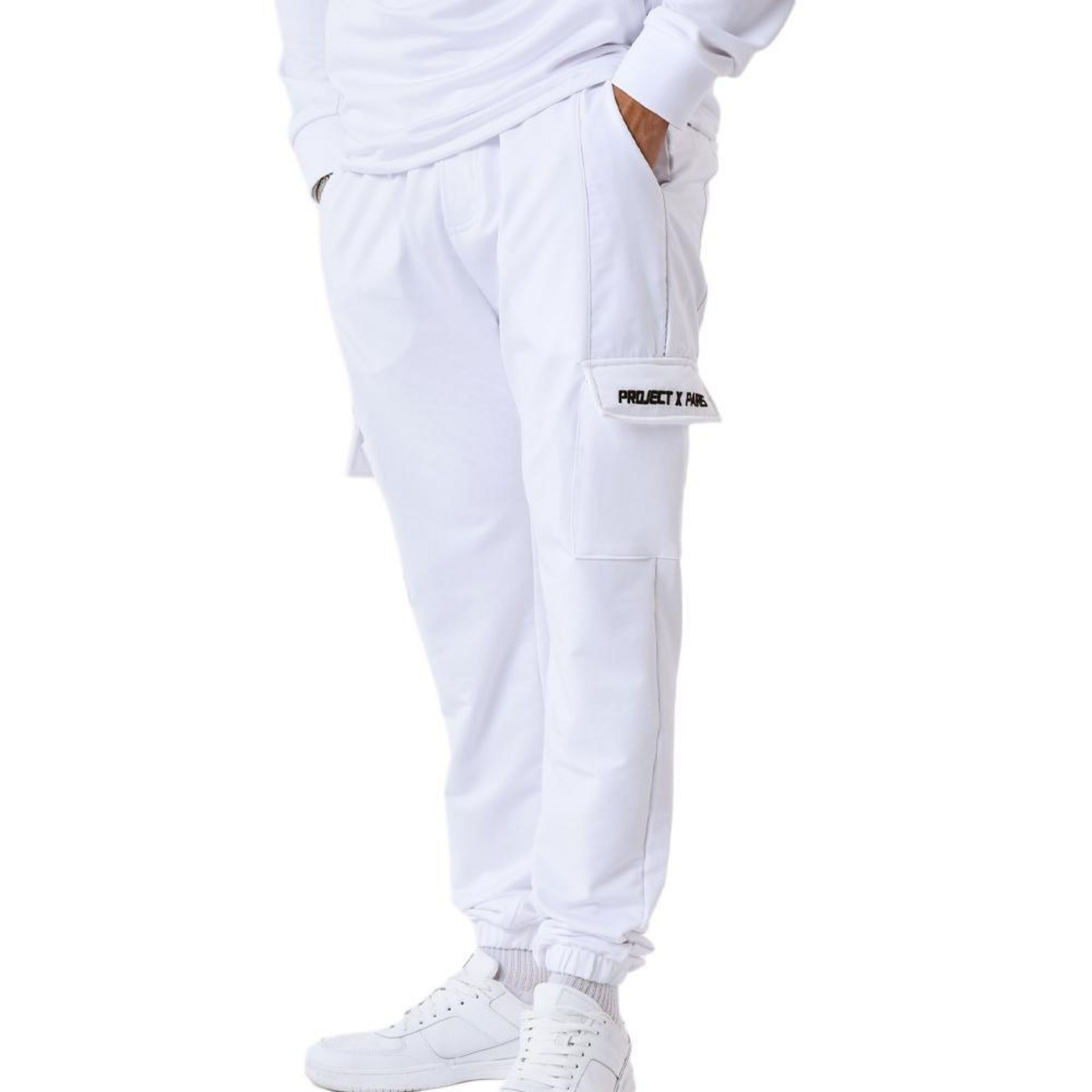 Project X Paris Calze Jogging Con Nastro Stampato Sfumato – 100% Poliestere, Vita Elastica