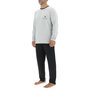 Voir la diapositive 3 : PIERRE CARDIN Ensemble Pyjama long homme en coton uni Logo poitrine
