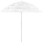 VIDAXL Parasol de plage Hawaii blanc 240 cm