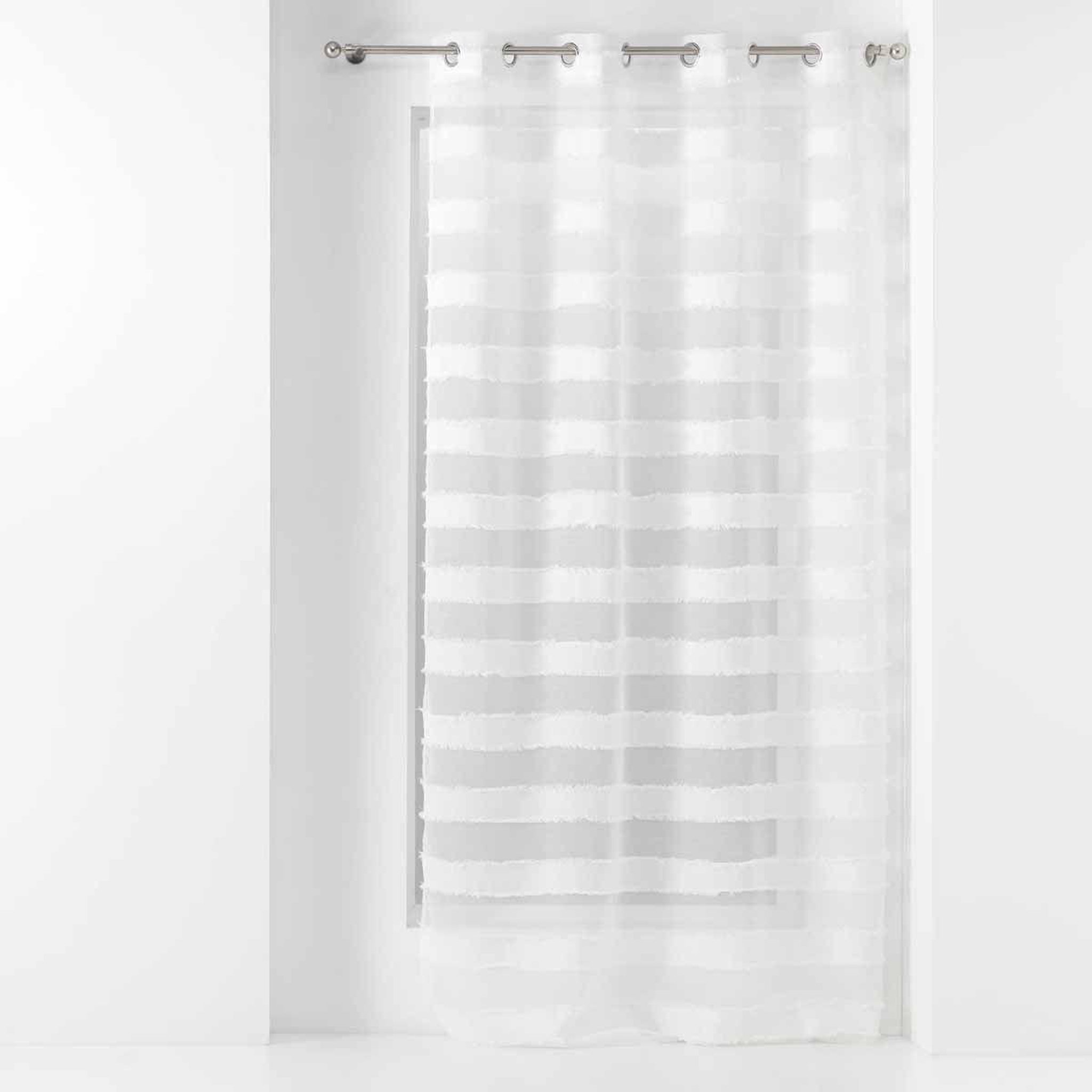 Douceur d'Intérieur Rideau voilage à œillets  lalina  140x260cm blanc