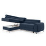 Voir la diapositive 3 : BEST MOBILIER Talisay - canapé d'angle gauche - 5 places - convertible avec coffre - en velours