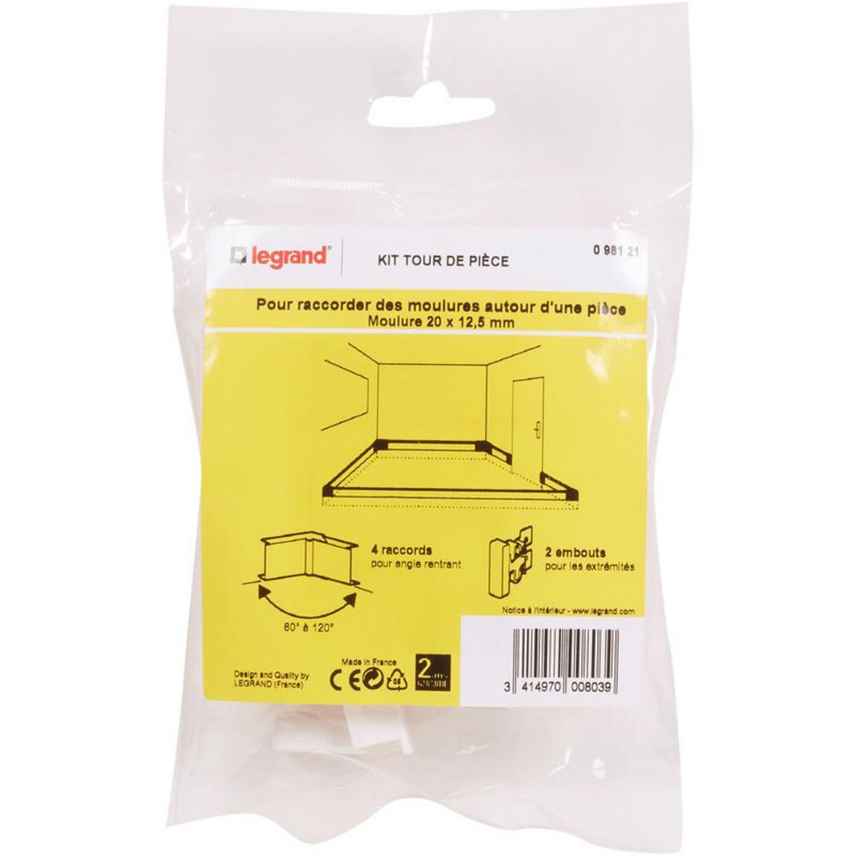 Legrand DLP tour de pièce 20x12.5 mm