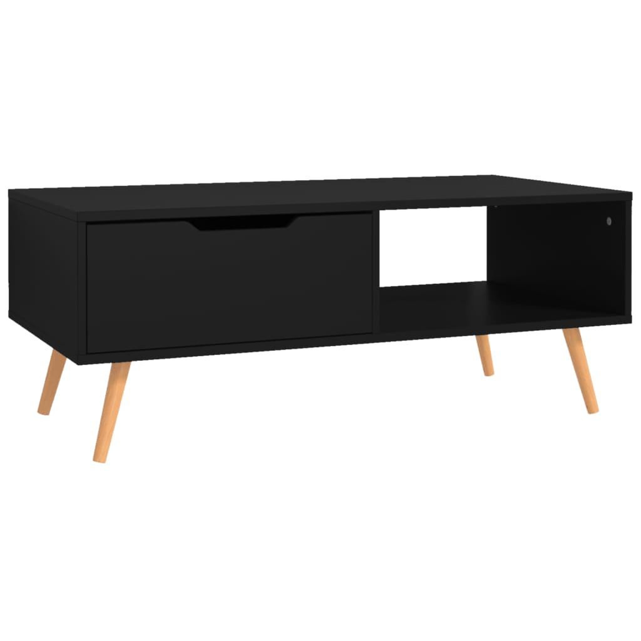 Voir la diapositive 2 : VIDAXL Table basse Noir 100x49,5x43 cm Bois d'ingenierie