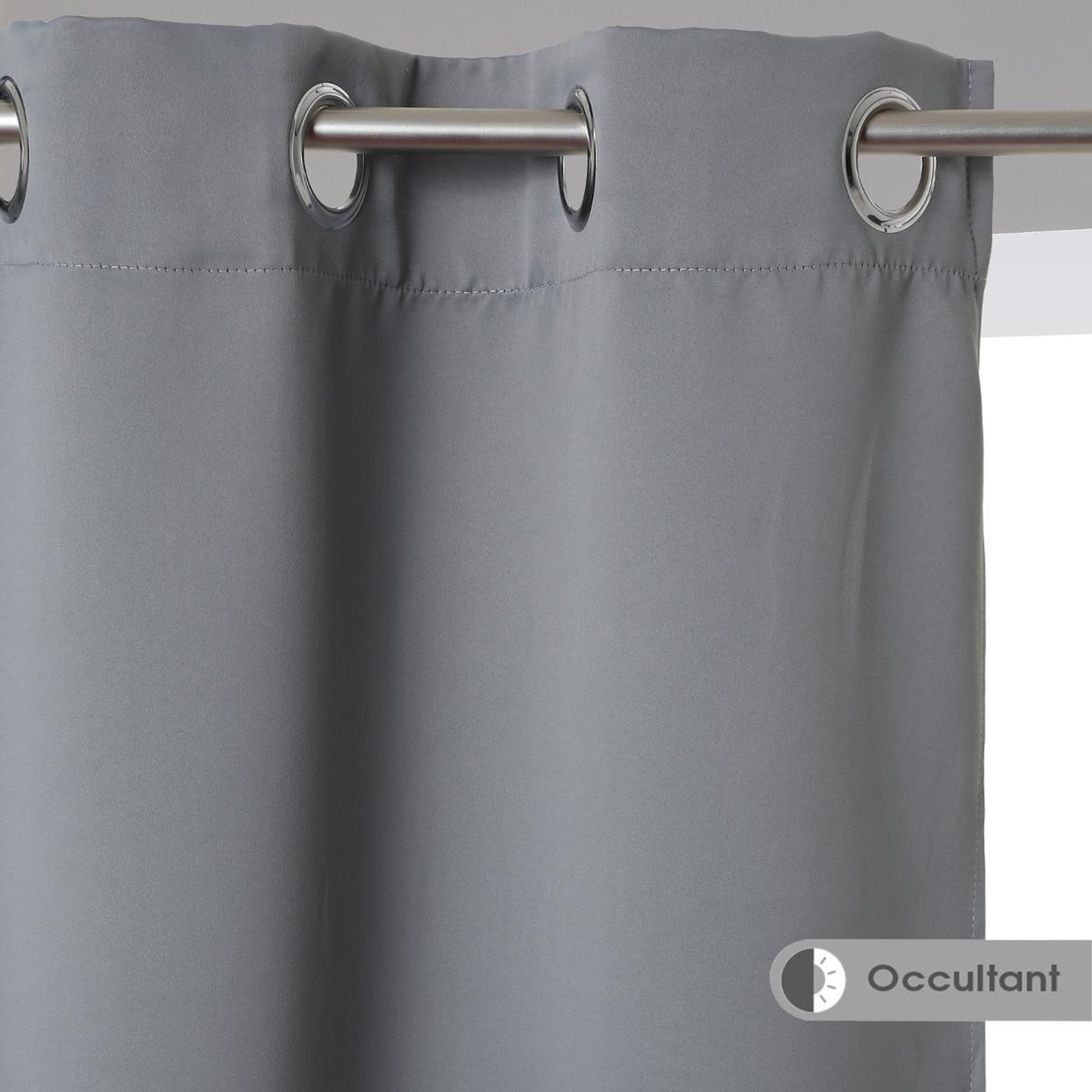 Voir la diapositive 4 : ATMOSPHERA Rideau occultant  topa  140x260cm gris