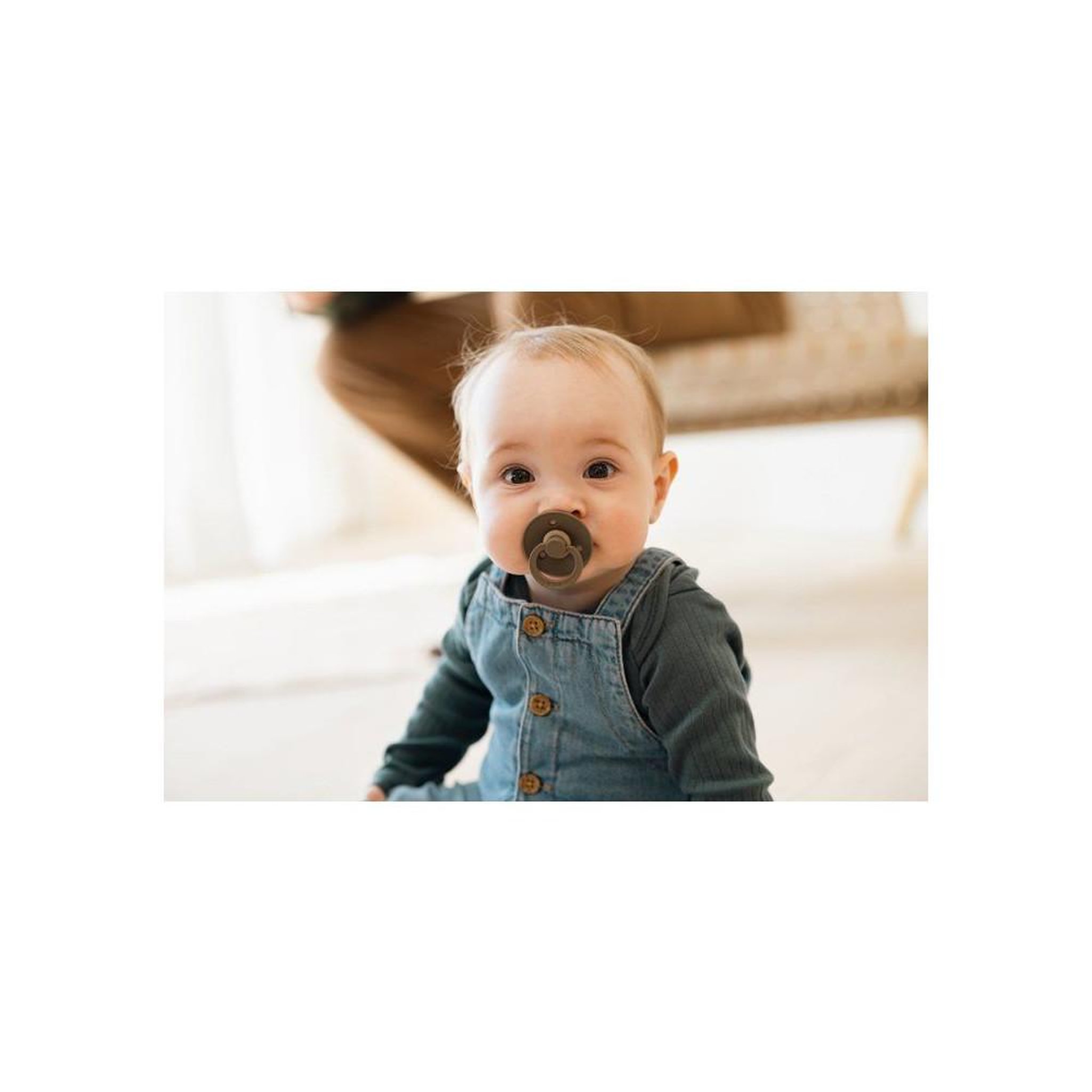 Voir la diapositive 3 : BIBOL Bibs lot de 2 sucettes bébé taille 2 embout rond en caoutchouc naturel ivory dark oak