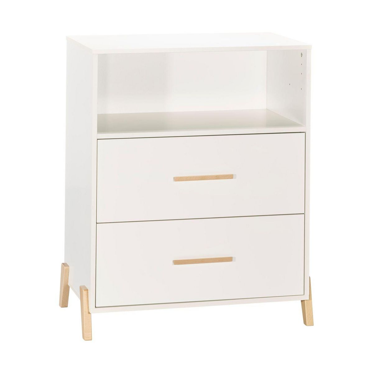 BABY PRICE Commode 2 Tiroirs et 1 Niche - JOY NATUREL