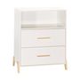 Voir la diapositive 2 : BABY PRICE Commode 2 Tiroirs et 1 Niche - JOY NATUREL