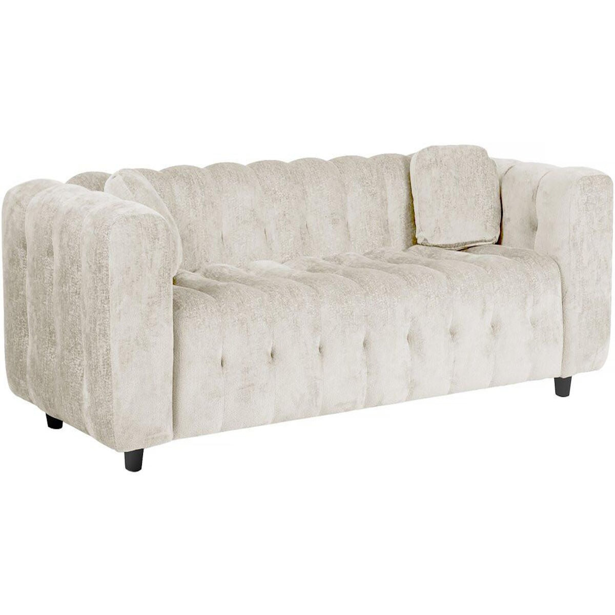 Habitat et Jardin Canapé droit en tissu chenille  Vendome  - 3 places - Beige