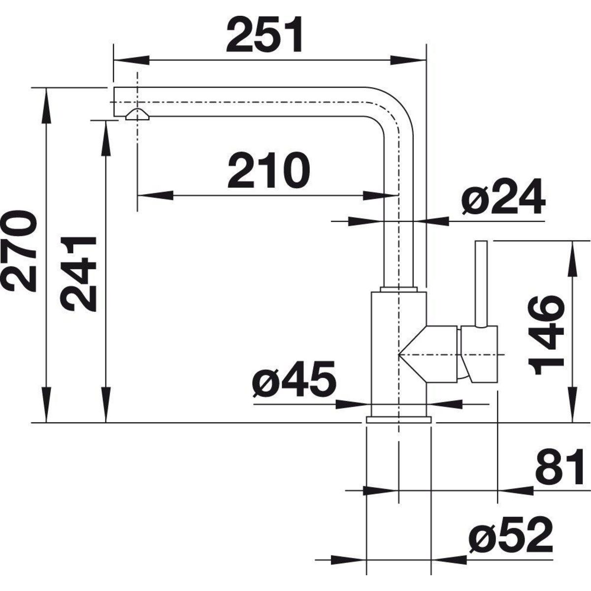 Blanco Mitigeur évier monocommande chromé - 519414