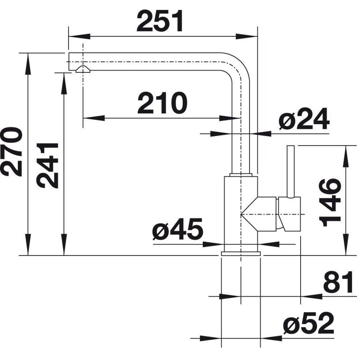 Blanco Mitigeur évier monocommande chromé - 519414