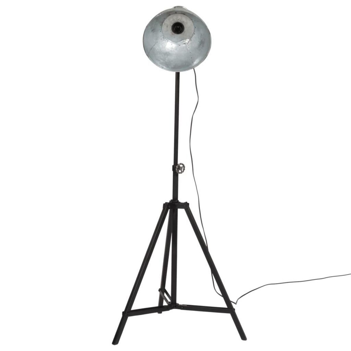 VIDAXL Lampadaire 25 W argent vintage 61x61x90/150 cm E27