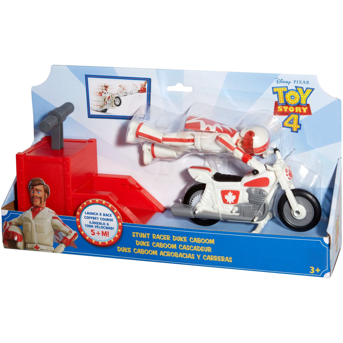 MATTEL Toy Story 4 - Figurine 17 cm Duke Caboom et sa moto Boom Boom Bike