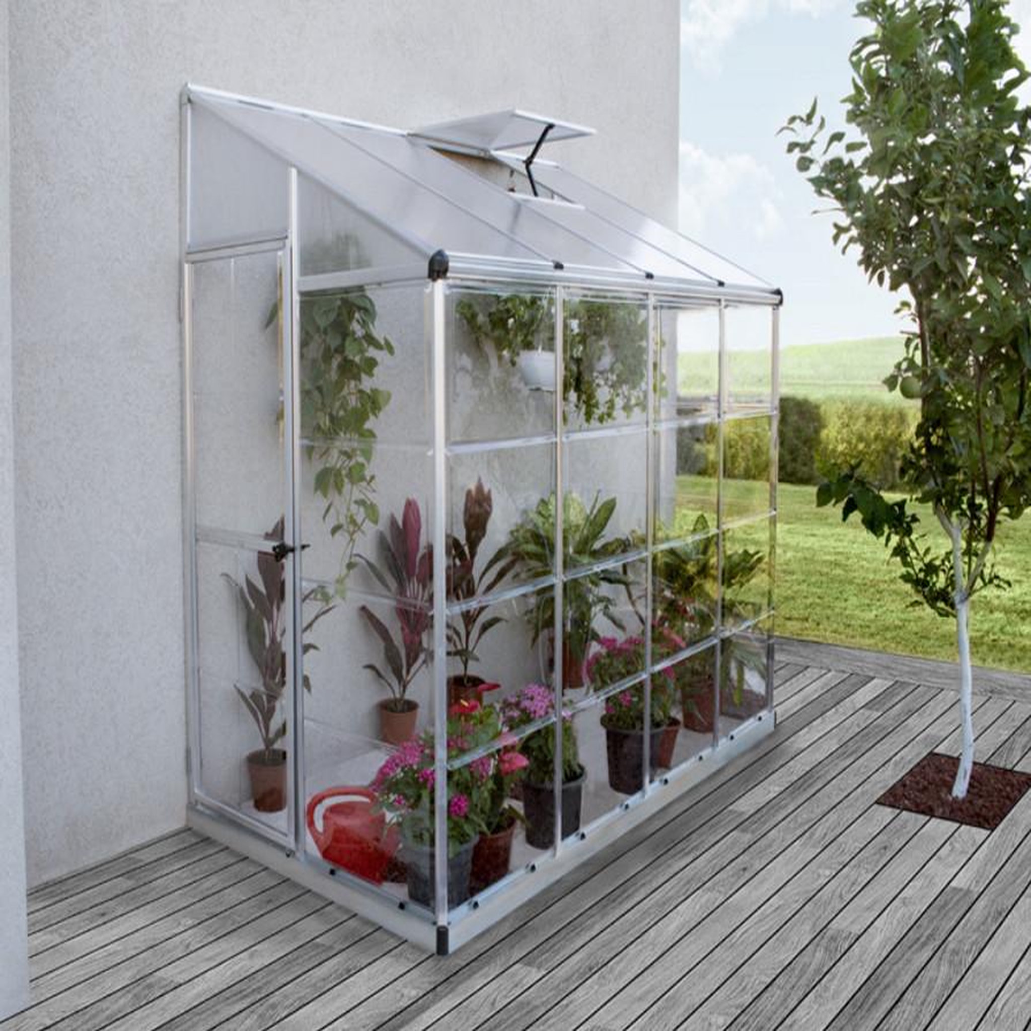 Palram Serre de jardin adossée 2.9m² argent - 704052
