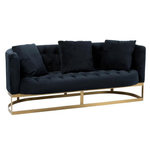 Paris Prix Canapé 2 Places Velours  Wilson  180cm Anthracite