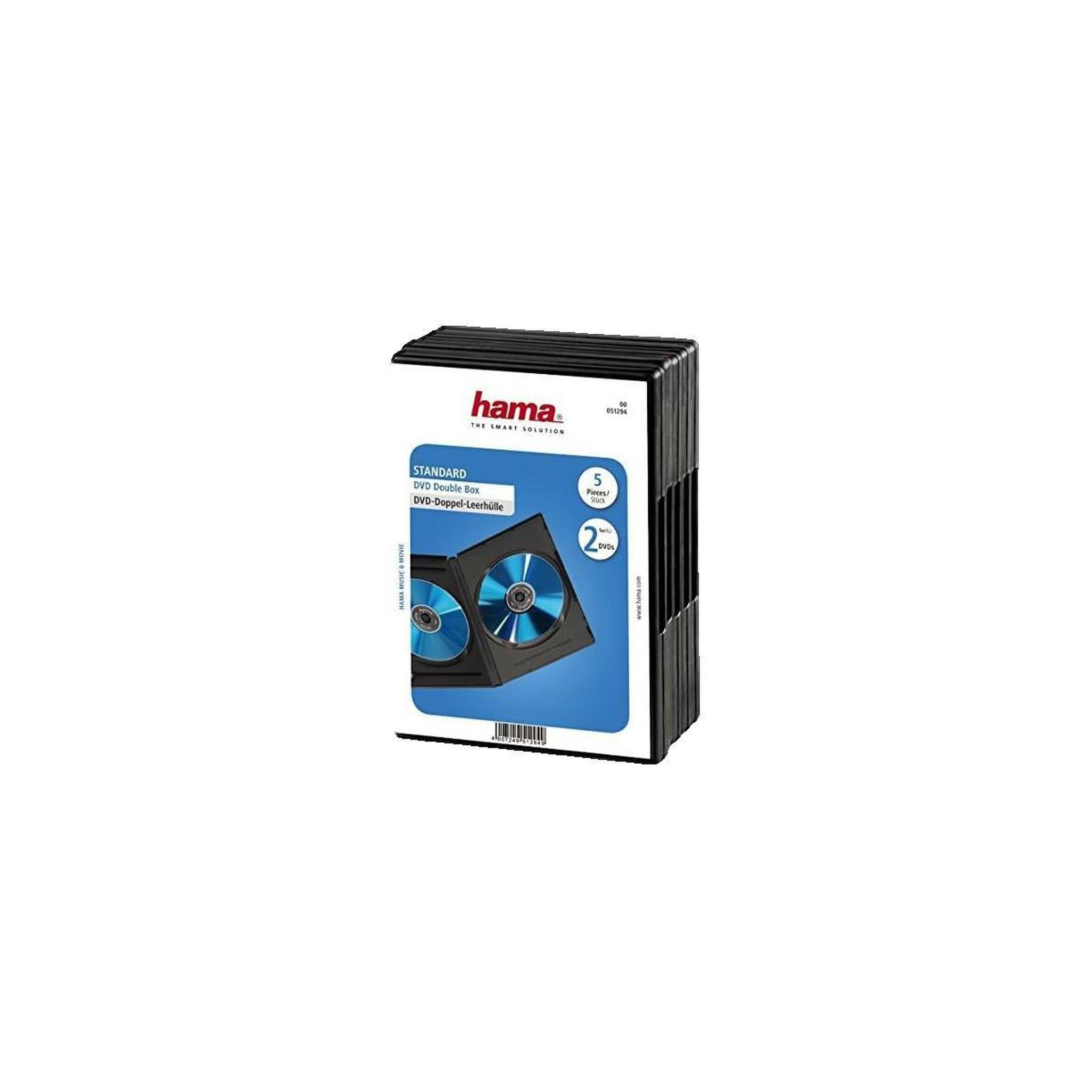 Voir la diapositive 2 : Hama Pack boîtiers DVD Hama 2 DVD par boîtier