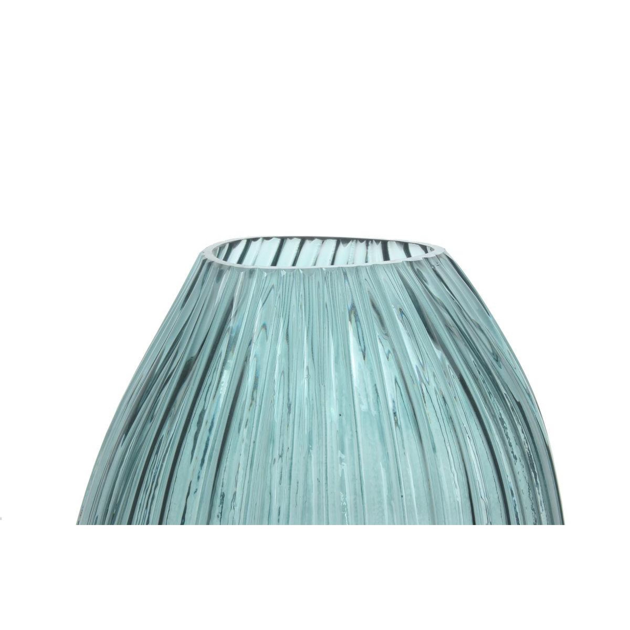 Voir la diapositive 2 : Paris Prix Vase design en verre soufflé  sidney  25cm bleu