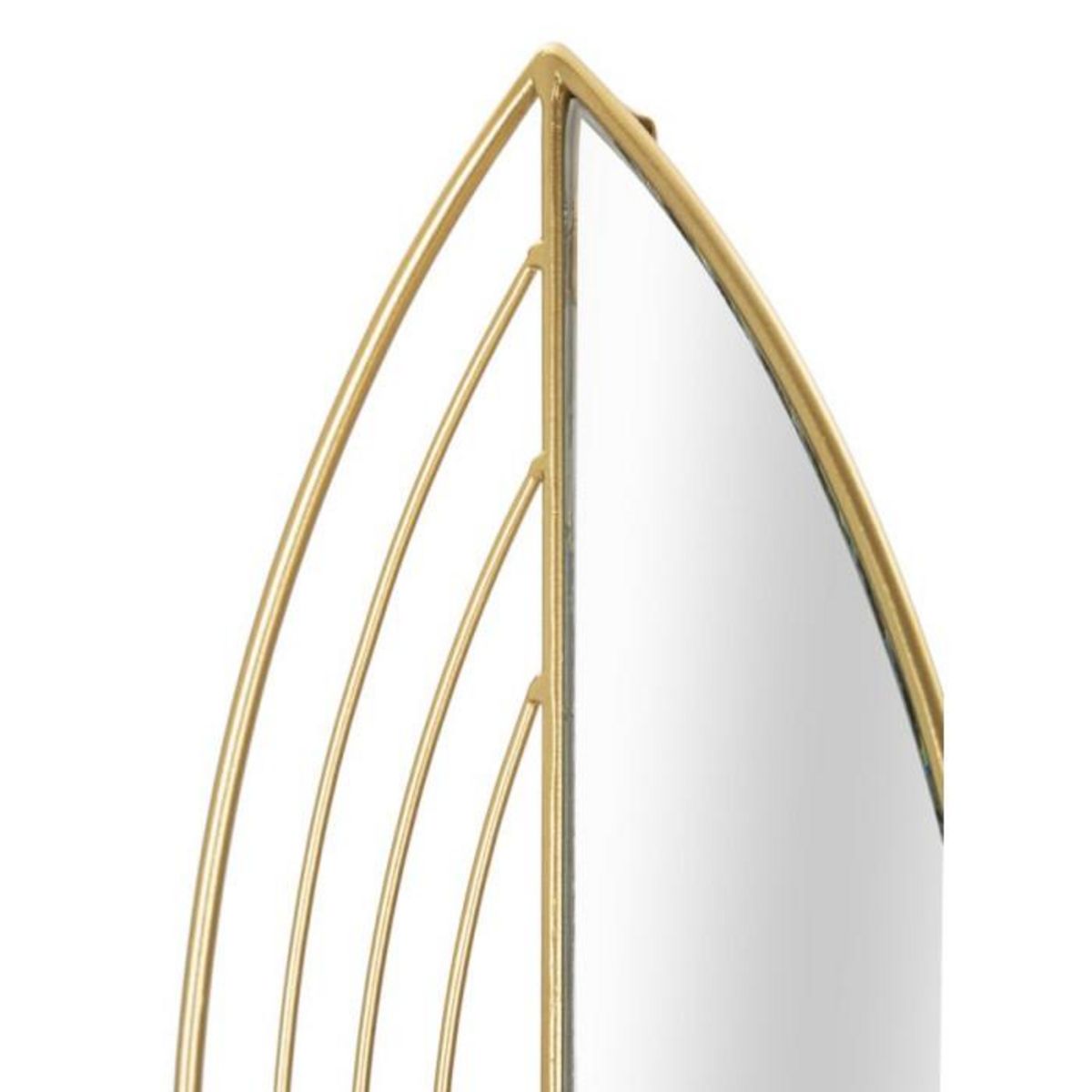 Paris Prix Lot de 2 Bougeoirs Muraux Miroirs  Leaf  41cm Or