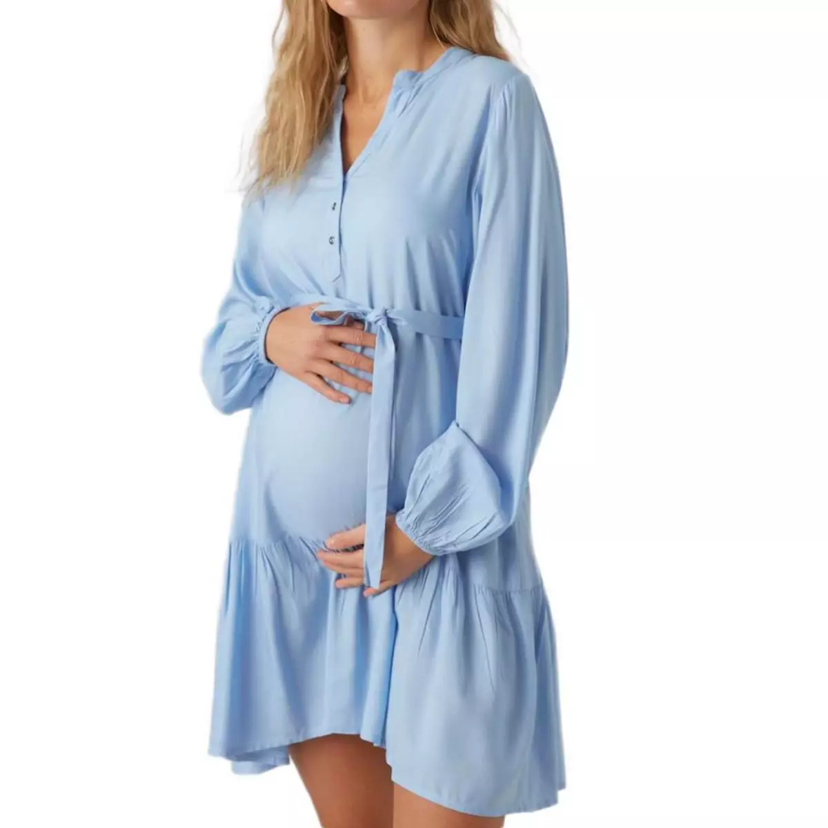 MAMALICIOUS Robe de Grossesse Bleu Femme Mamalicious Mercy