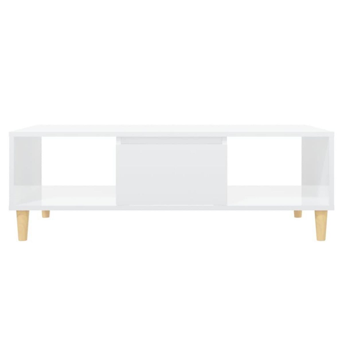 VIDAXL Table basse blanc brillant 103,5x60x35 cm bois d'ingenierie