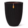 CAPI Capi Vase elegant Groove 46x58 cm Noir