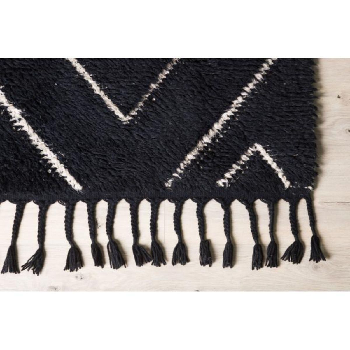 Paris Prix Tapis Déco en Laine  David  202x300cm Noir