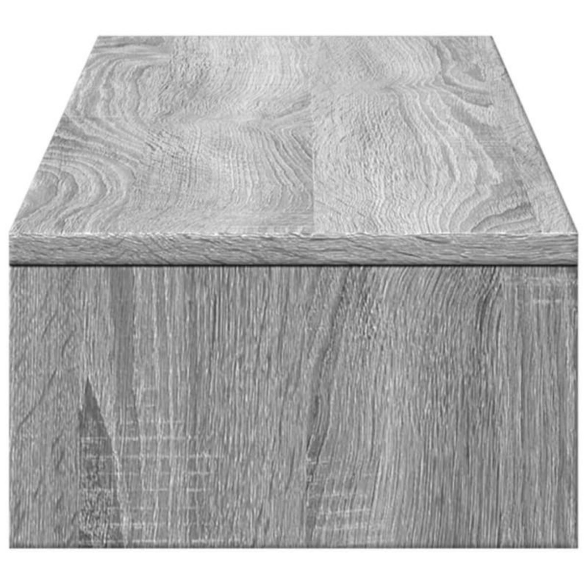 VIDAXL Support de moniteur avec tiroirs sonoma gris bois d ingénierie